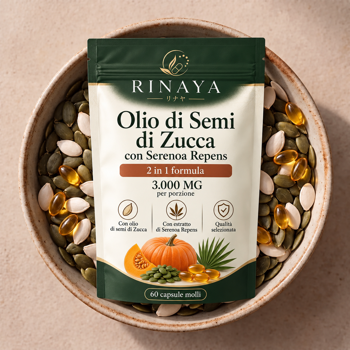 Rinaya™ Olio di Semi di Zucca Capsule Molli