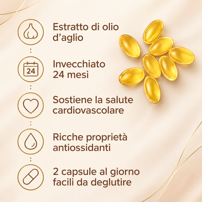 Rinaya™ Estratto Naturale di Aglio Invecchiato: Pressione, Colesterolo, Glicemia e Benessere Completo