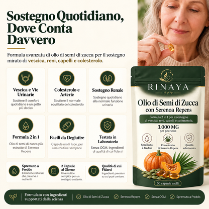 Rinaya™ Olio di Semi di Zucca Capsule Molli