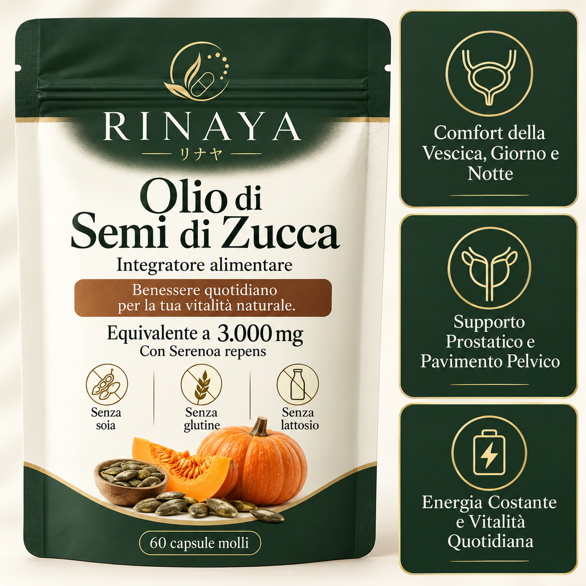 Rinaya™ Olio di Semi di Zucca Capsule Molli